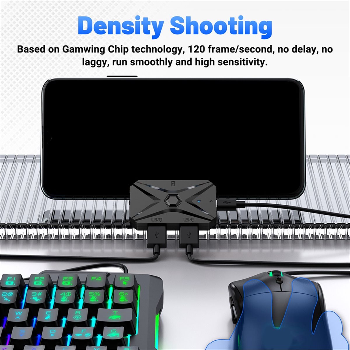 Gaming Keyboard And Mouse Converter For Mobile - ABGN モバイルゲームコンバーターキット Mobilador キット ゲーミングキーボード マウス