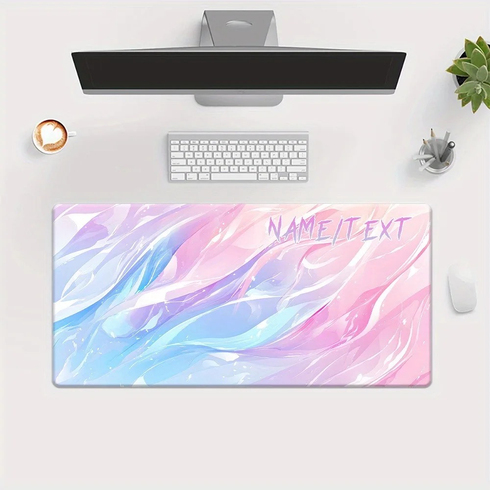 Gaming Keyboard Name - パーソナライズされたカスタムネームテキストXXLデスクマット1枚、波状グレインHDプリント大型キーボードマウスマット、ゲーマーへの心温まるギフト