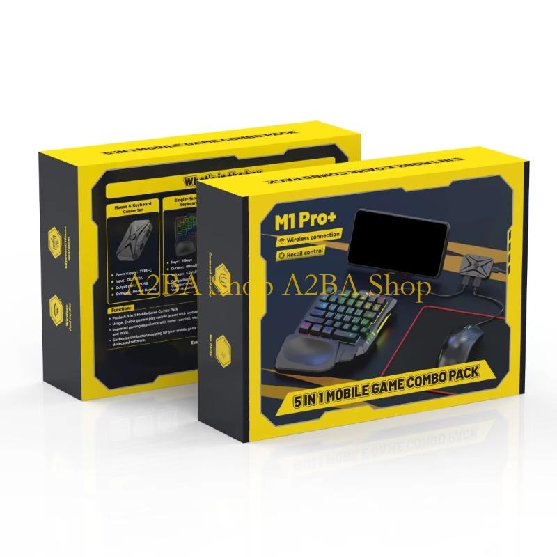 Gaming Keyboard And Mouse Converter For Mobile - A2BA ワイヤレスモバイルキーボードマウスコンバータ電話ゲーム用クイックコネクトポータブル旅行に優しい