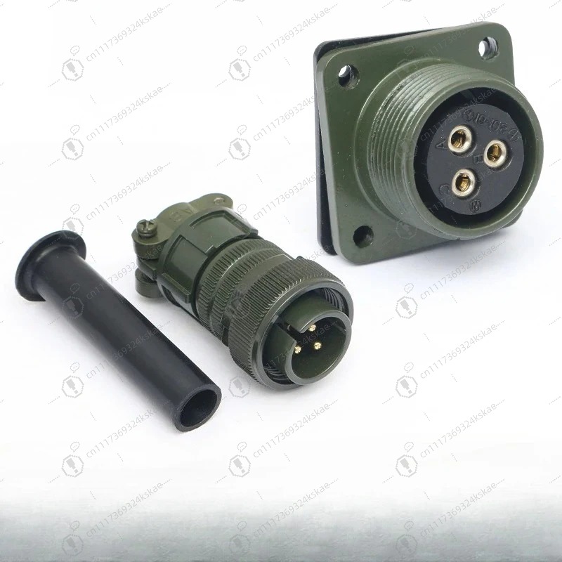 Aviator Connector Kit - 3芯MS5015防水航空用プラグソケットキット、MS3102A16‑10Pオス型＆MS3106A16‑10Sメス型ヘビーデューティー円形コネクタ