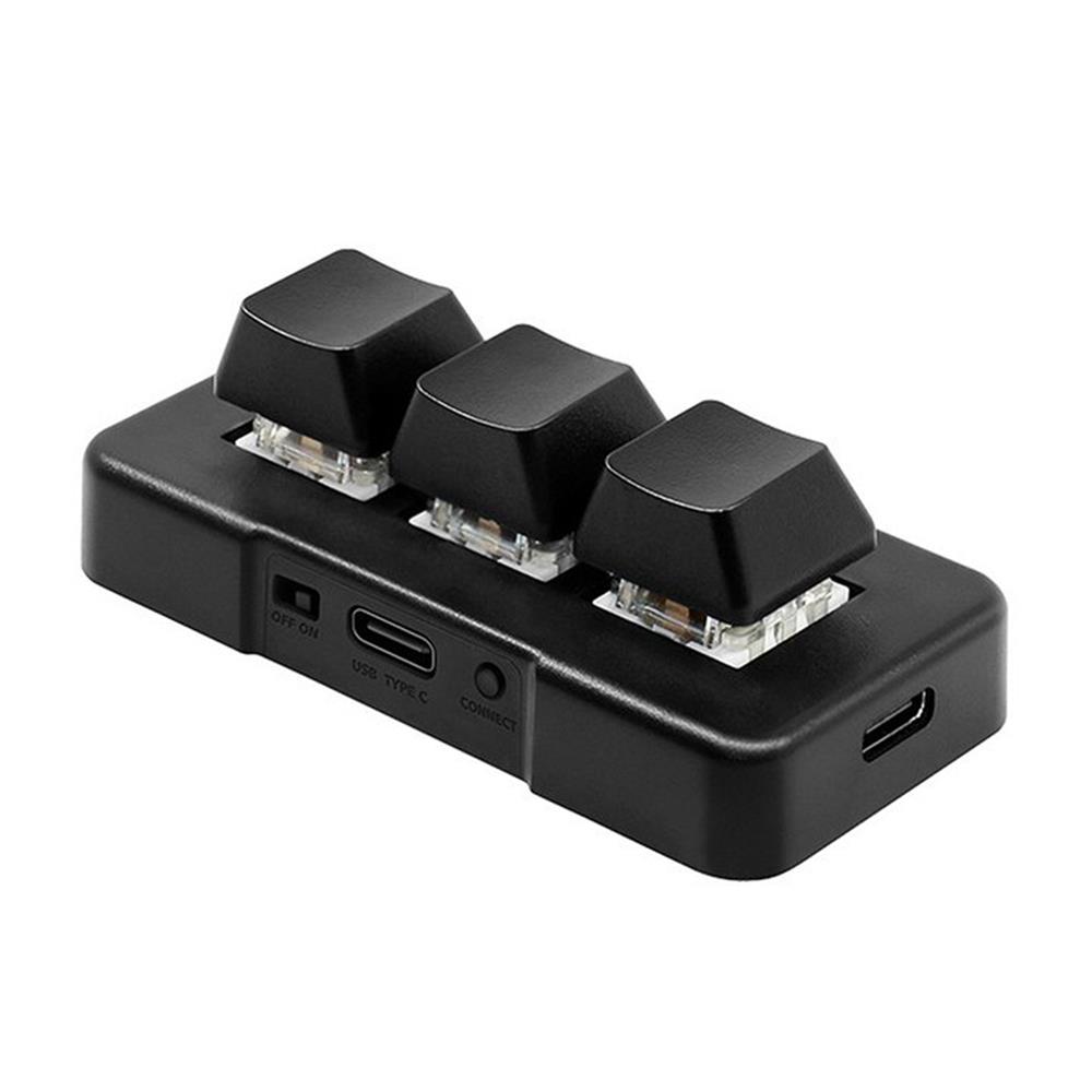 Keyboard Gaming Blue Switch - メカニカルブルースイッチ付き小型キーボード,3キー,USB,MK321-Pro g,BT,オフィス,ゲーム,マルチメディアに適しています,2.4