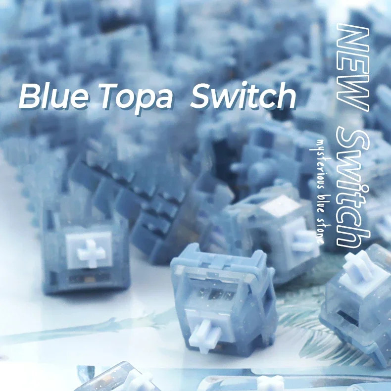 Keyboard Gaming Blue Switch - HMX ブルートパスイッチリニアスイッチ 32 グラム 40 グラムゲーミングメカニカルキーボード用ピンク工場潤滑