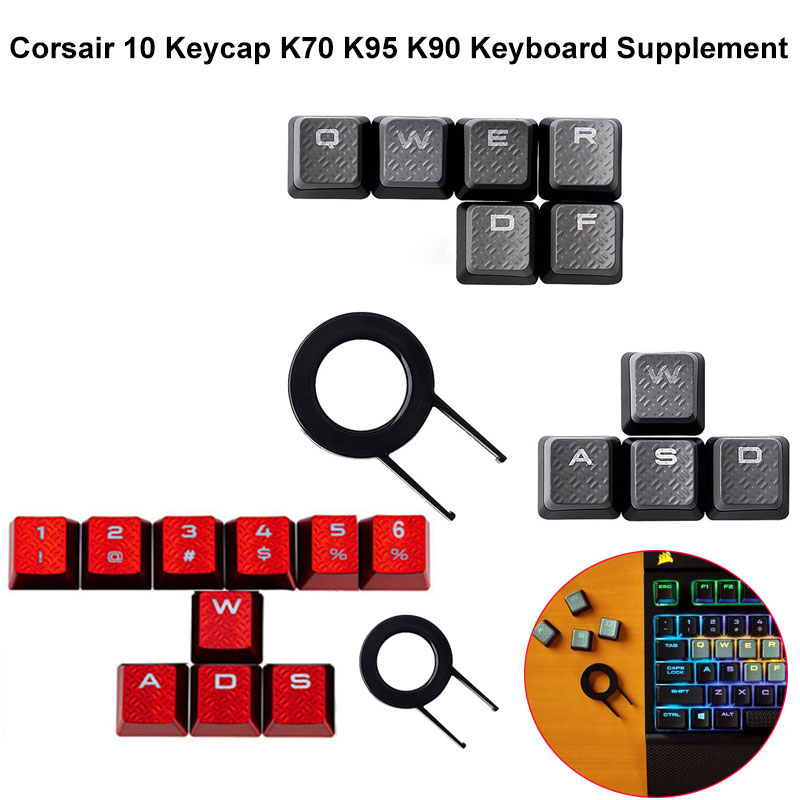 Gaming Keyboard Corsair - Corsair-K70,K90,K95,滑り止めゲーム,Cherry razer用RGBキーキャップ,クロス軸キーボード用