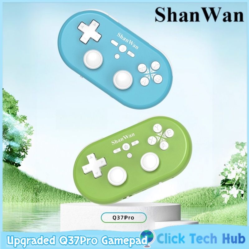 Gaming Keyboard Hall Effect - アップグレードされたShanwan Q37proミニポータブルゲームコントローラー、デュアルホールワイヤレス、Android、Apple、PCでマウスとキーボードとしても使用可能