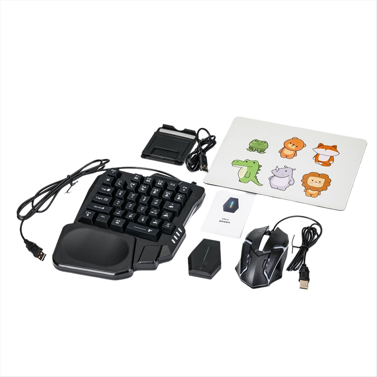Gaming Keyboard And Mouse Converter For Mobile - ★ ▲ 35キー人間工学RGBゲーミングキーボード+キーボードとマウスコンバーター+マウス 5 in 1モバイルゲームコンボキット