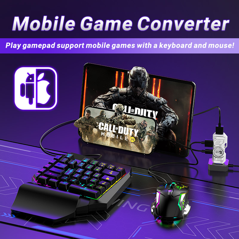 Gaming Keyboard And Mouse Converter For Mobile - モバイルゲームコンバーターキット Mobilador ゲーマーキット キーボードマウスコンボ ゲーミングキーボード Bluetoothアダプター