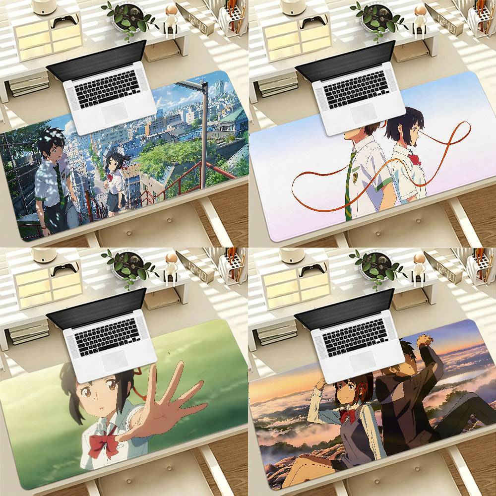 Gaming Keyboard Name - アニメ Y-Your N-name ゲーミングマウスパッド ノンスリップロックステッチエッジ 大型オフィスデスクマット