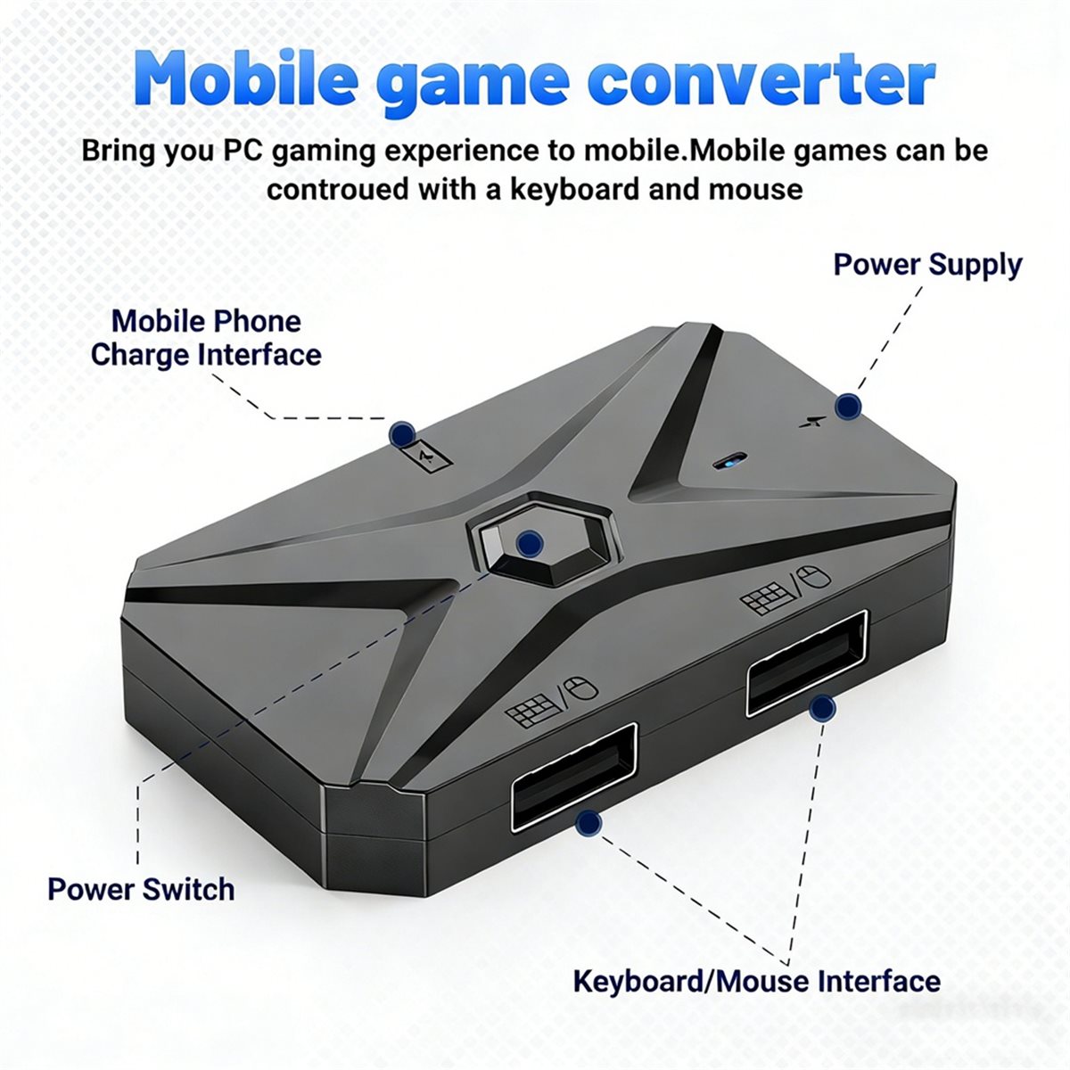 ABGN モバイルゲームコンバーターキット Mobilado - Gaming Keyboard And Mouse Converter For Mobile のレビューと価格