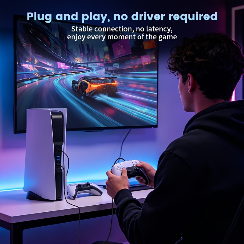 PS5コンソール用5 in 1 USBハブ、USB Cスプリ - Gaming Keyboard Splitter のレビューと価格