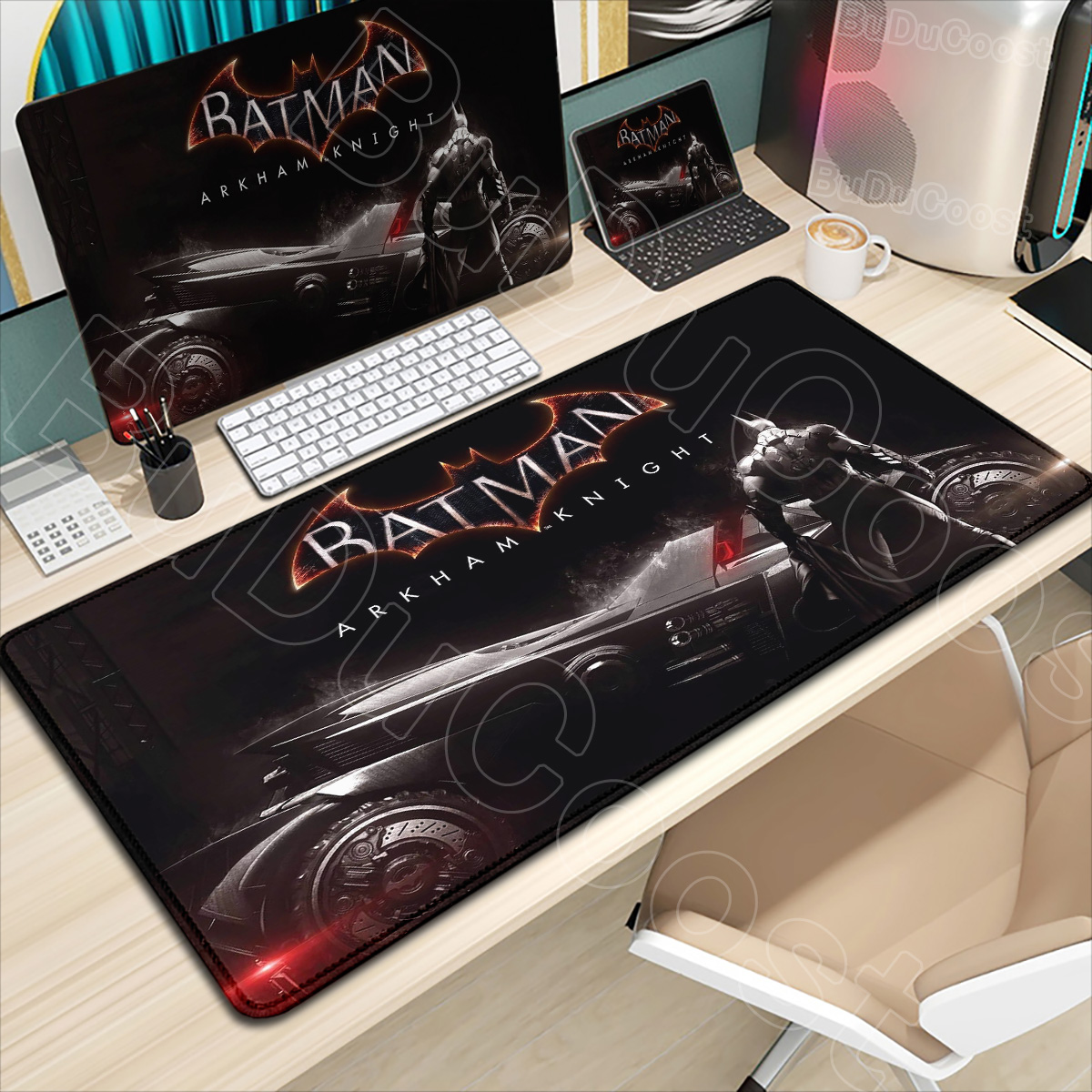 B-バットマンマウスパッド HD 大型ゲームノンスリップラバ - Gaming Keyboard Easy To Clean のレビューと価格