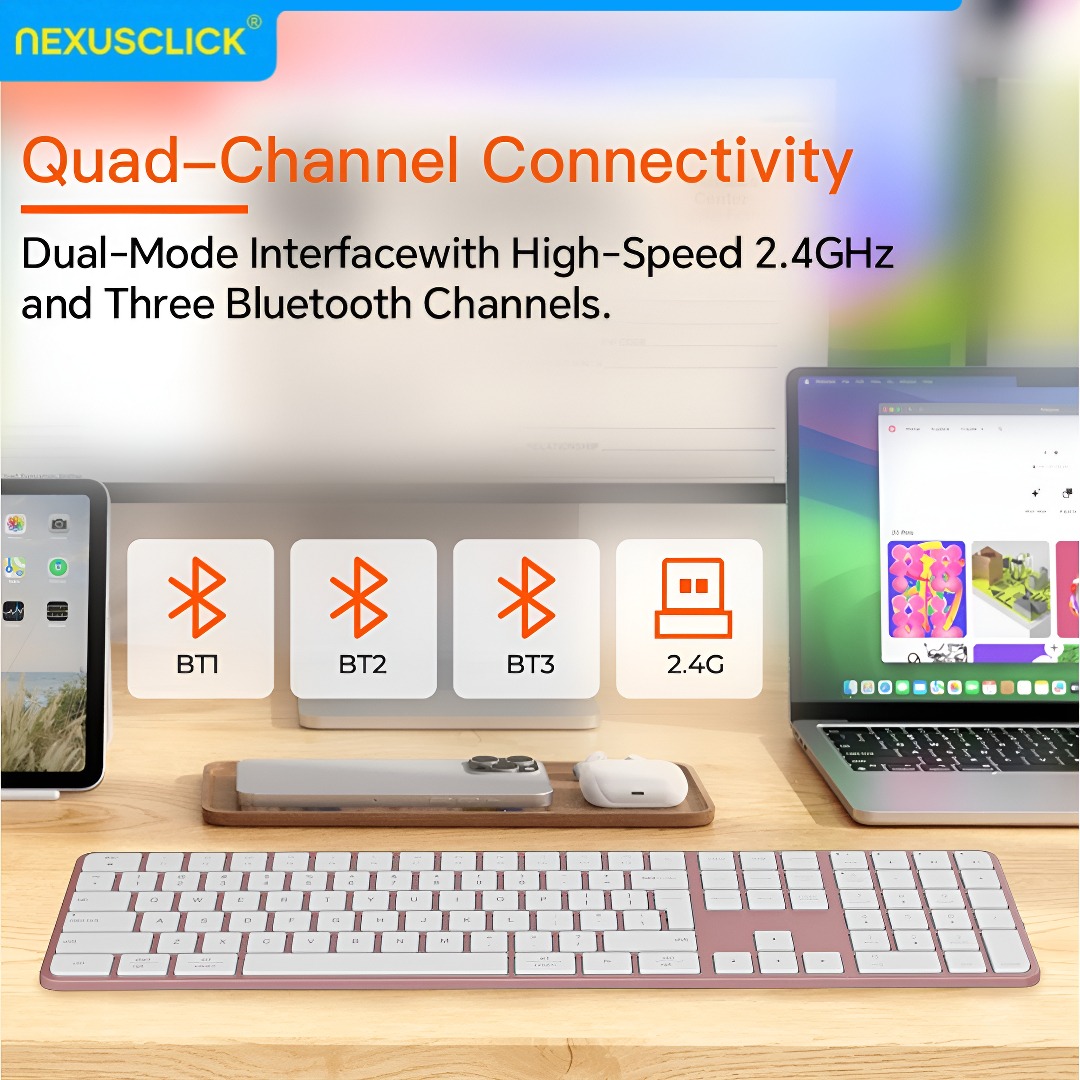 NexusClick 充電式ワイヤレスキーボード・マウスコン - Gaming Keyboard That Is Quiet のレビューと価格
