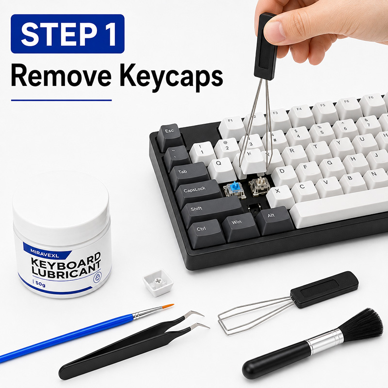 MIRAVEXLキーボード潤滑キット 50g、カチカチ音を解 - Gaming Keyboard That Is Quiet のレビューと価格