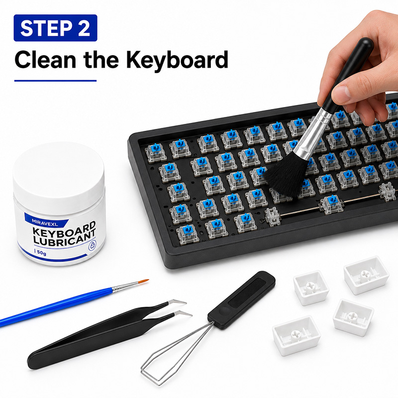 MIRAVEXLキーボード潤滑キット 50g、カチカチ音を解 - Gaming Keyboard That Is Quiet のレビューと価格