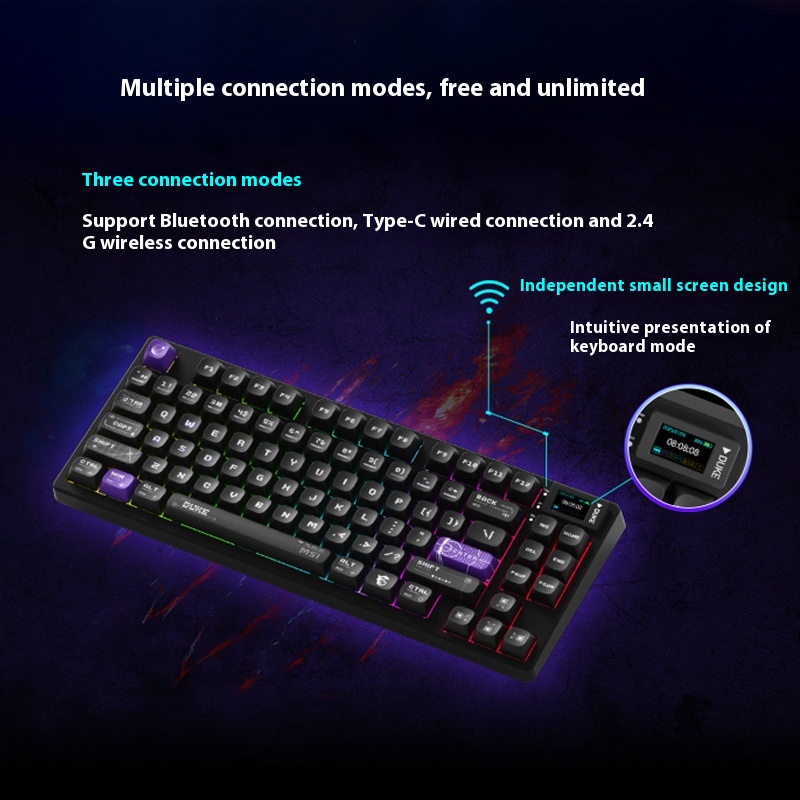 MSI FORGE GK600 W DUKE 3モード ワイ - Gaming Keyboard Mini Mechanical のレビューと価格