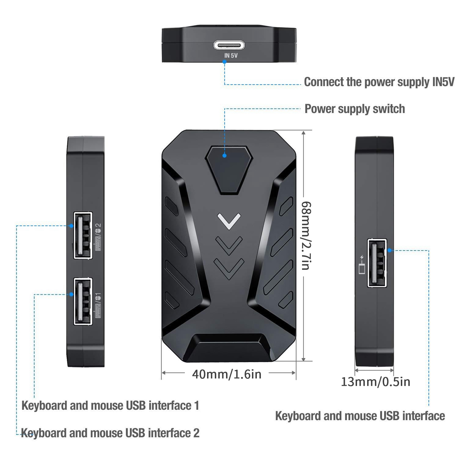 ゲーミングキーボードマウスコンバーターアダプター Andro - Gaming Keyboard And Mouse Converter For Mobile のレビューと価格