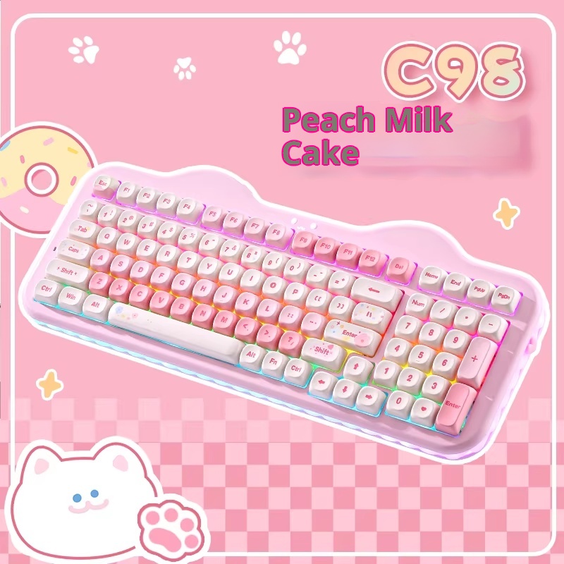 YUNZII C98 キーボード トリモード 静音 メカニカ - Gaming Keyboard That Is Quiet のレビューと価格