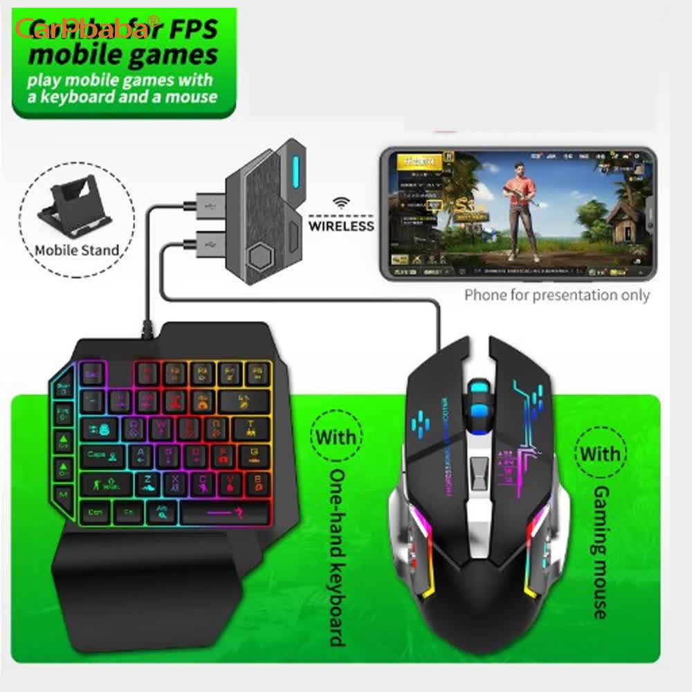 ゲームパッドモバイルPUBGコントローラー、ゲーミングキーボ - Gaming Keyboard And Mouse Converter For Mobile のレビューと価格