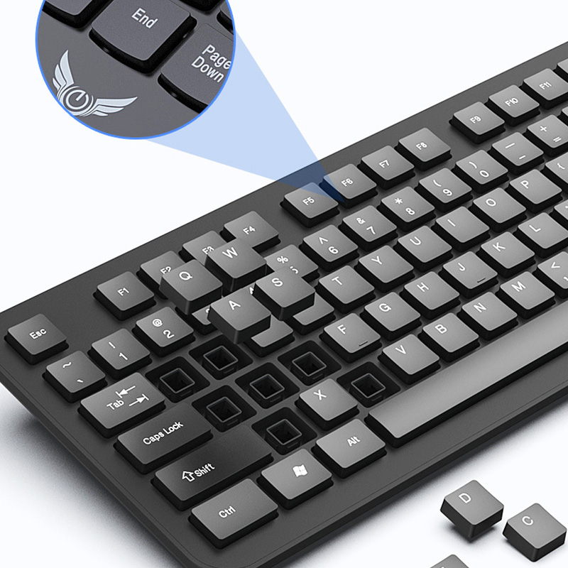 2.4Gワイヤレスキーボードマウスセット 104キー標準キー - Gaming Keyboard Easy To Clean のレビューと価格