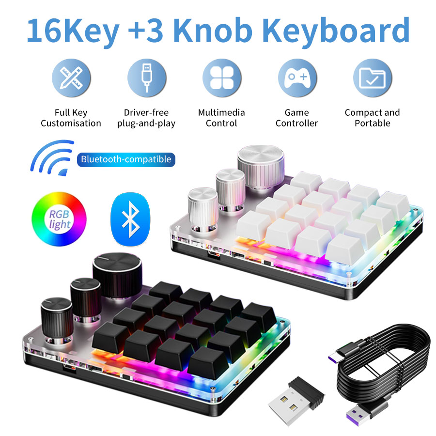 ワイヤレス Bluetooth プログラミングマクロカスタム - Gaming Keyboard Mini Mechanical のレビューと価格