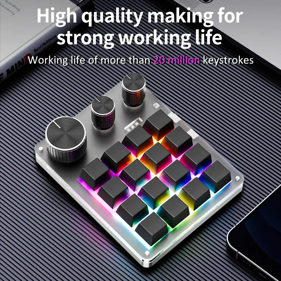 ワイヤレス Bluetooth プログラミングマクロカスタム - Gaming Keyboard Mini Mechanical のレビューと価格