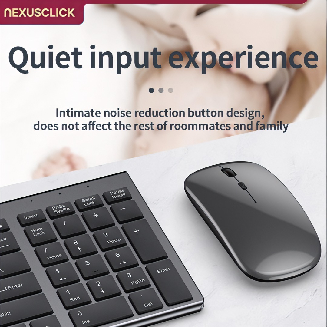 NexusClick ワイヤレス キーボード マウス コンボ - Gaming Keyboard That Is Quiet のレビューと価格
