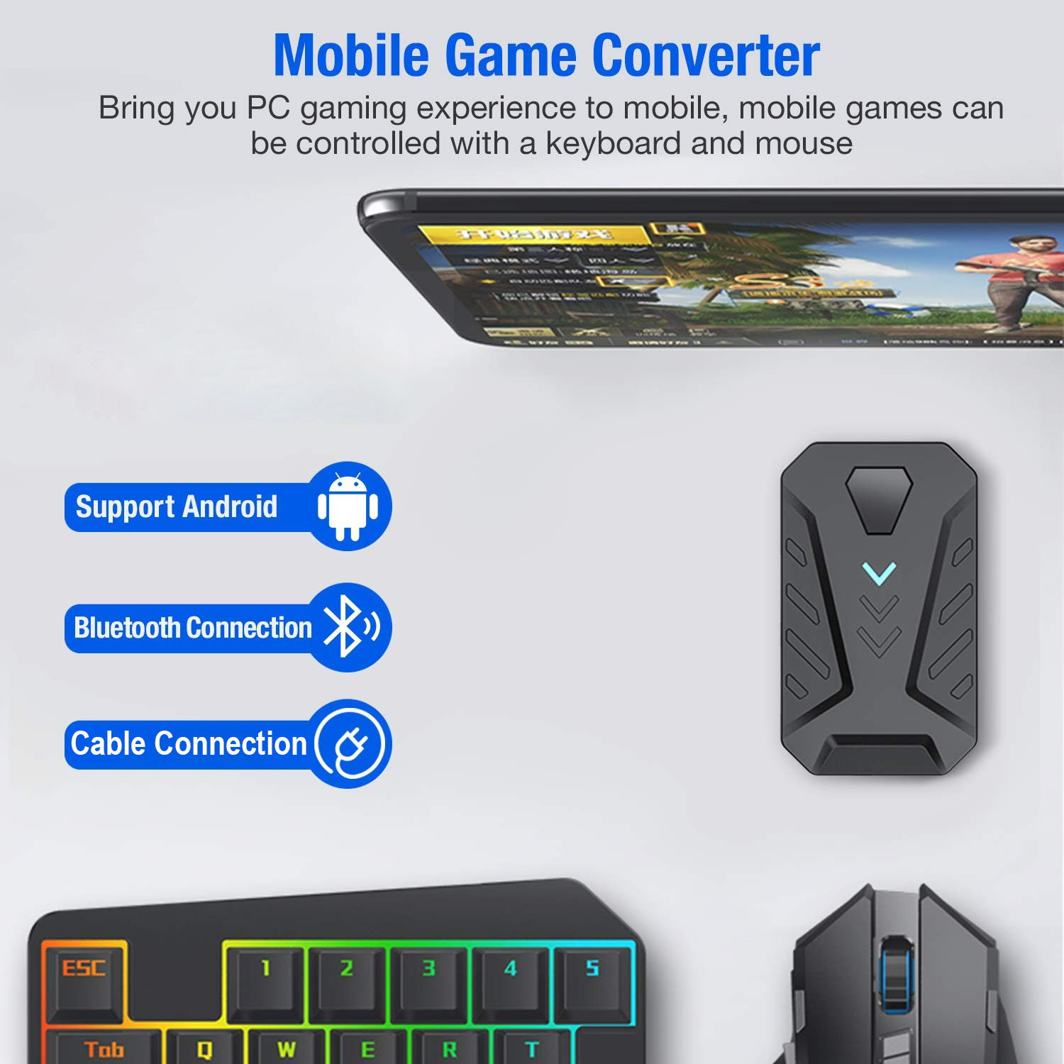 モバイルゲームコンバーター ゲーミングキーボードとマウスキッ - Gaming Keyboard And Mouse Converter For Mobile のレビューと価格