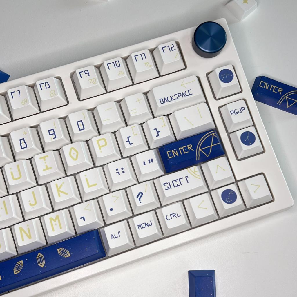 132 キー星座チェリープロファイル PBT キーキャップ  - Keyboard Gaming Blue Switch のレビューと価格