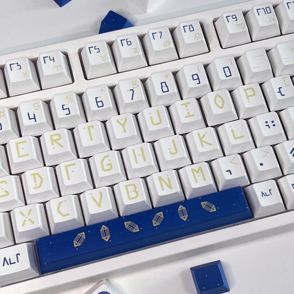132 キー星座チェリープロファイル PBT キーキャップ  - Keyboard Gaming Blue Switch のレビューと価格