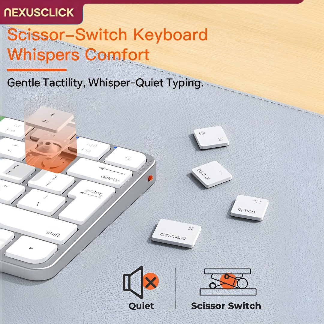 NexusClick ウルトラスリム ワイヤレスキーボードマ - Gaming Keyboard That Is Quiet のレビューと価格