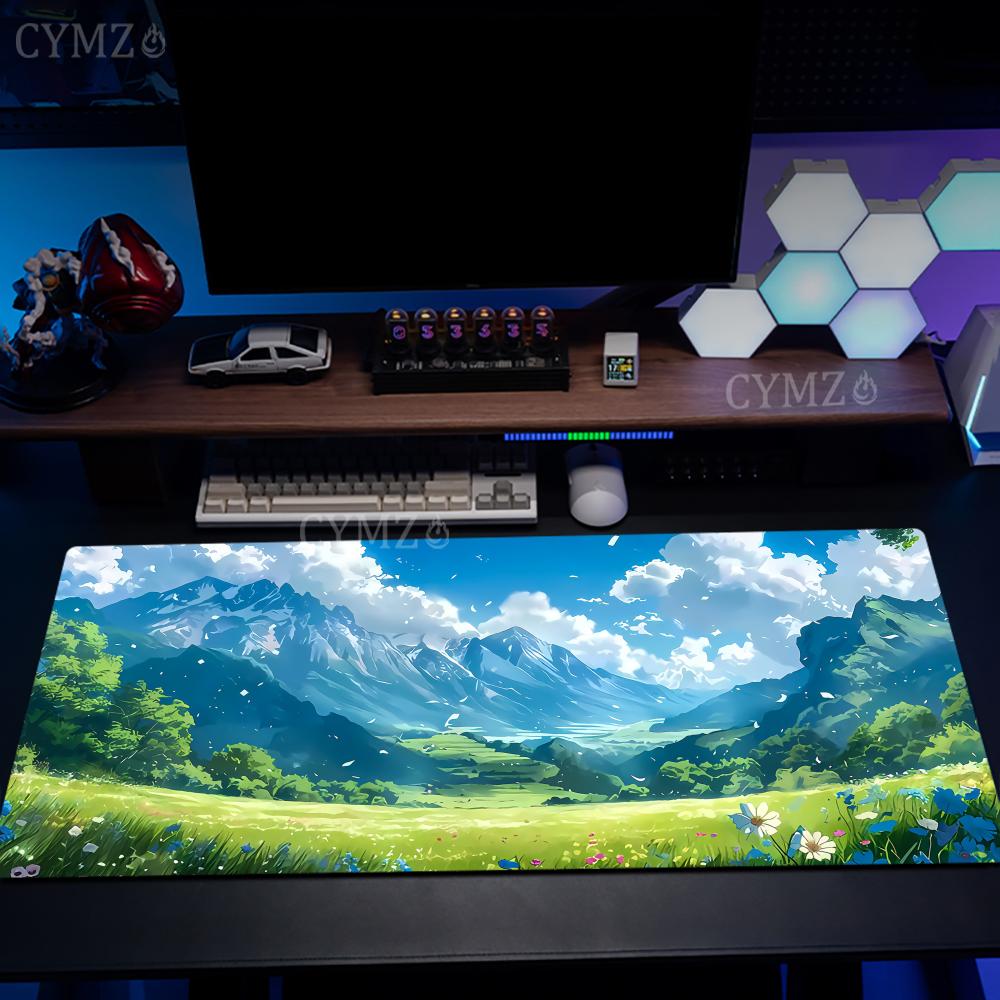 アニメ自然風景テーママウスパッドデスクマットゲーミングマット - Gaming Keyboard Easy To Clean のレビューと価格