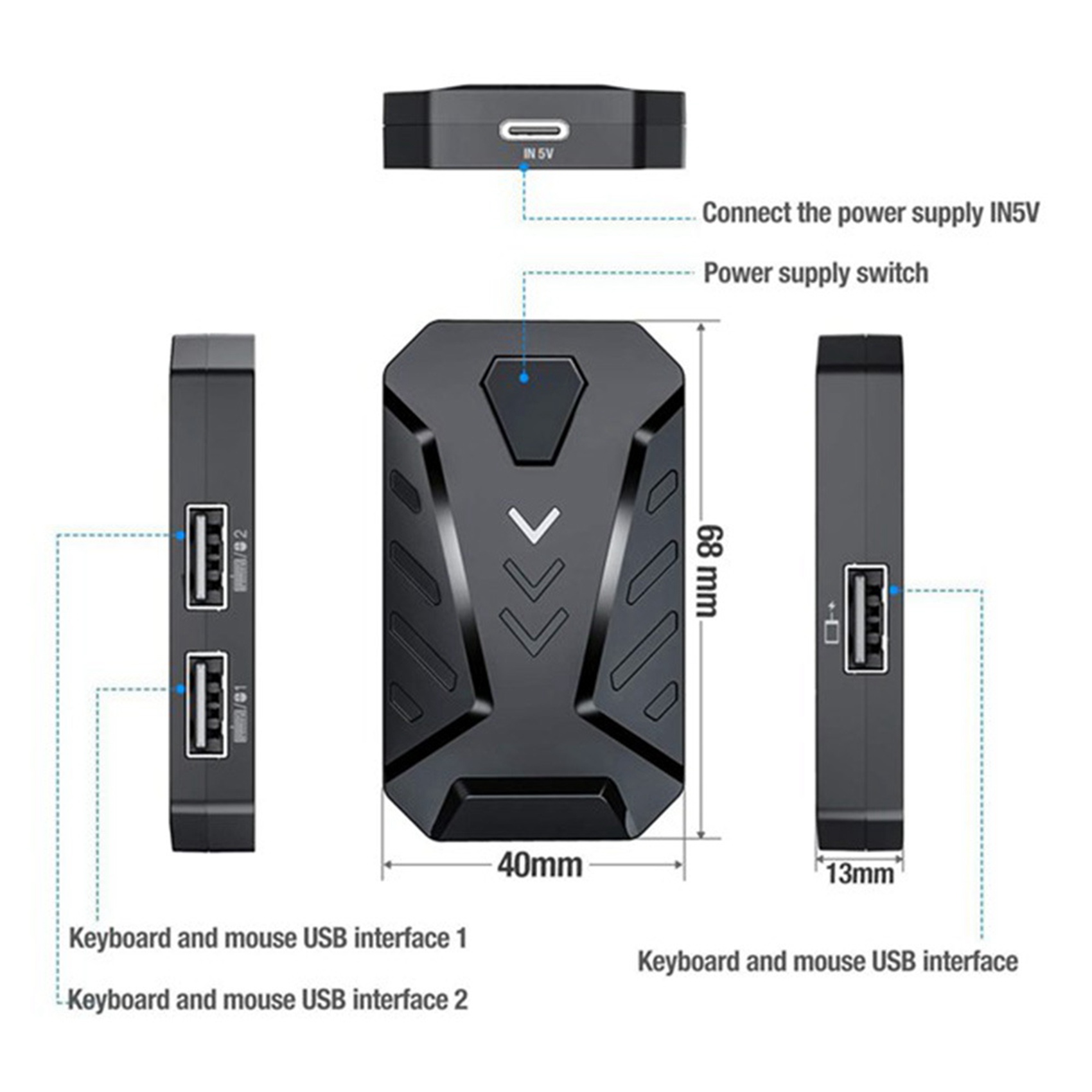 -A94Z ポータブルモバイルゲーミングキーボードマウスコン - Gaming Keyboard And Mouse Converter For Mobile のレビューと価格