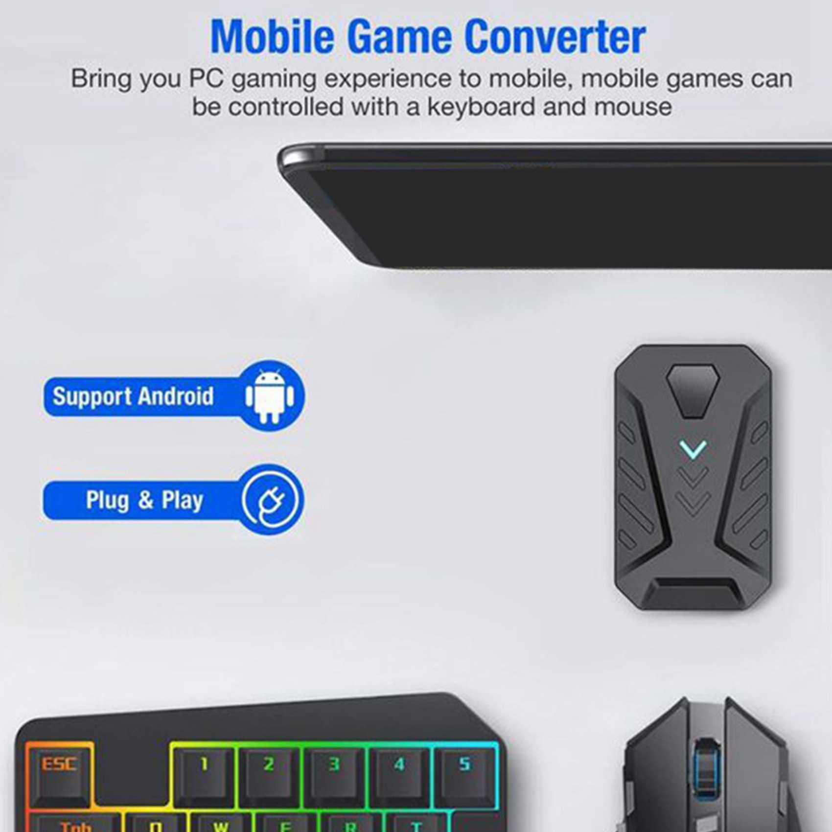 -A94Z ポータブルモバイルゲーミングキーボードマウスコン - Gaming Keyboard And Mouse Converter For Mobile のレビューと価格